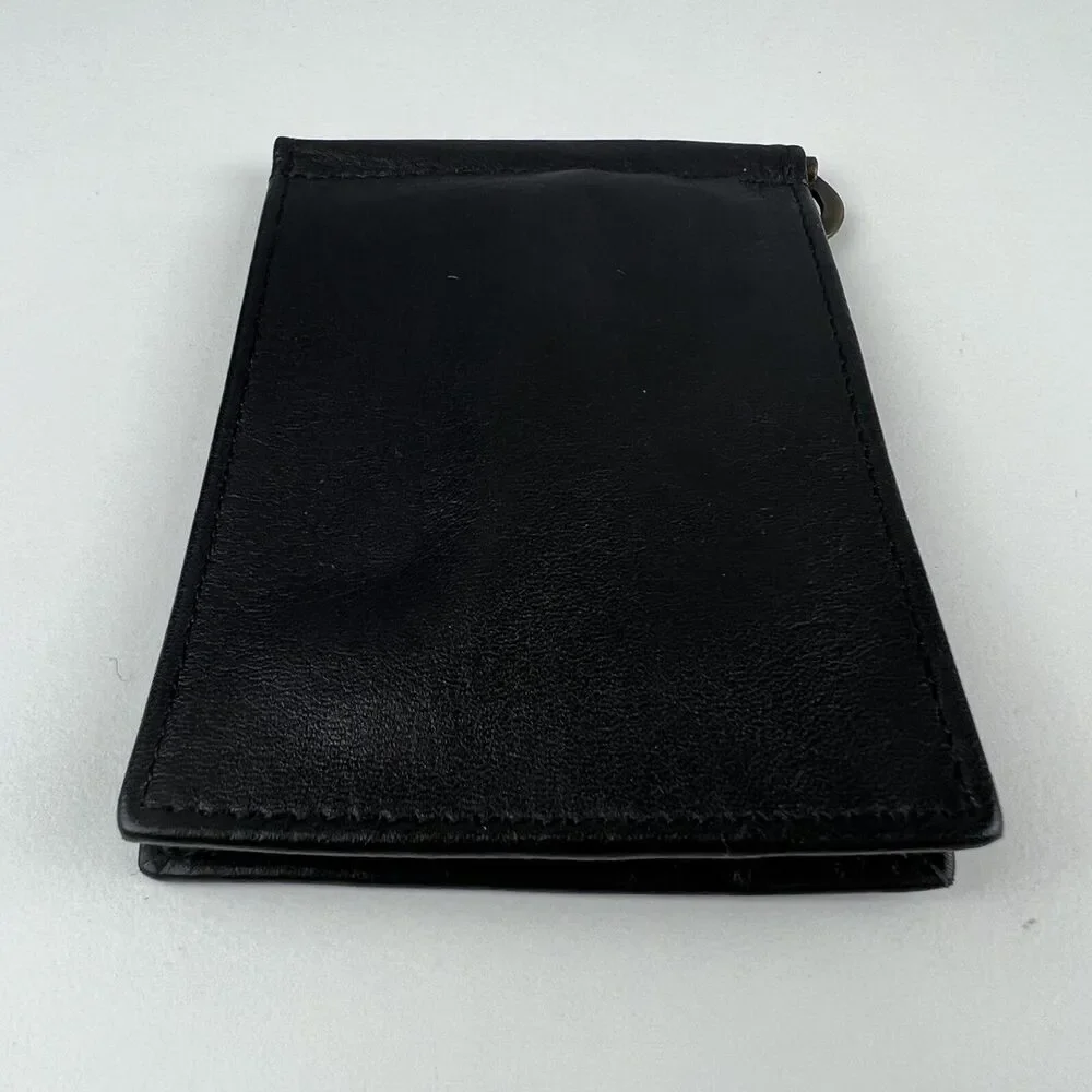 Belton DO50 Black Symphony Leather Men's Flip Money Clip 6 Slot Bifold Wallet